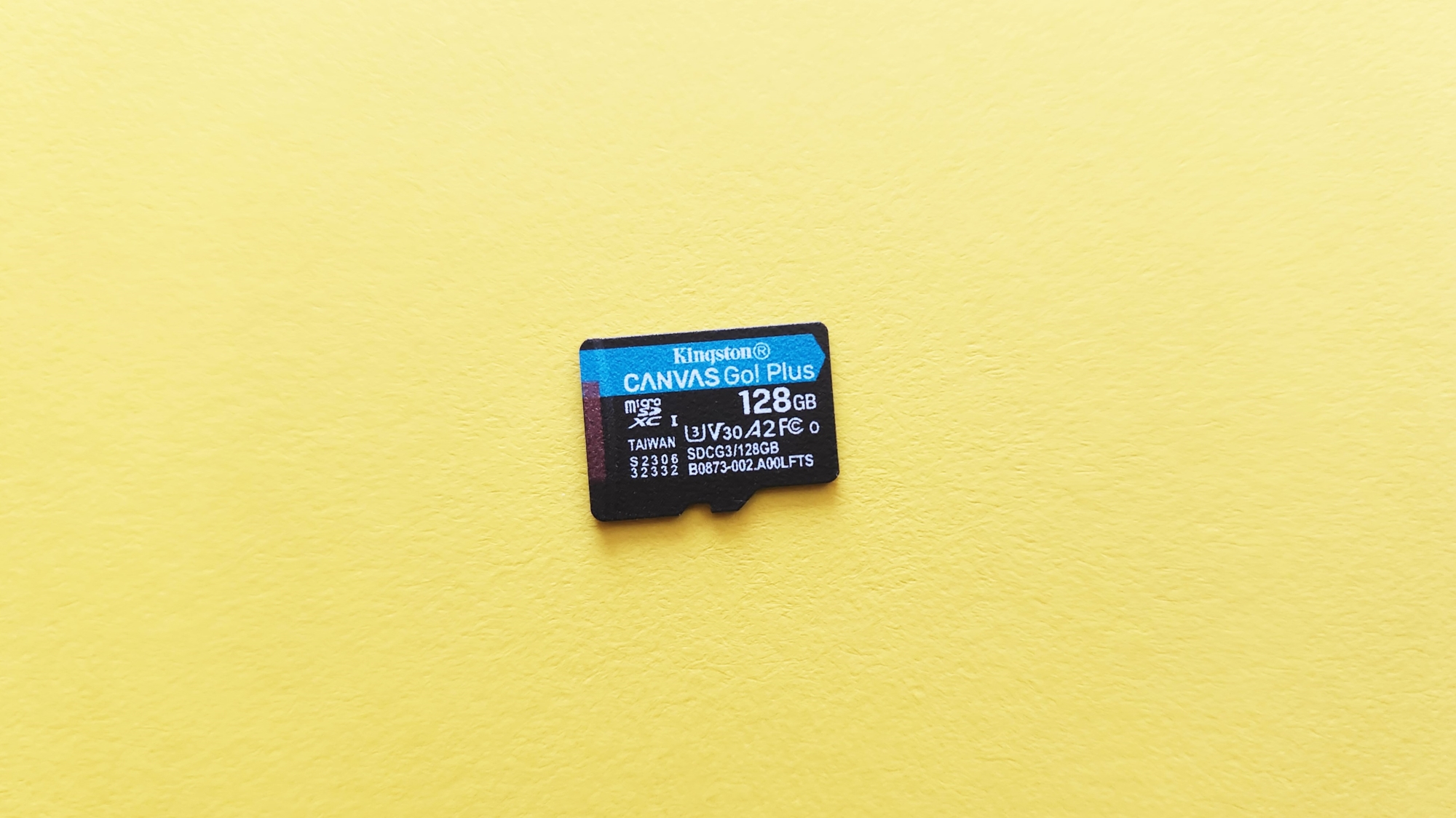 The Kingston Canvas Go Plus microSD card.