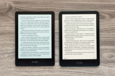 The new Amazon Kindle Paperwhite Signature Edition e-reader compared to the previous model.