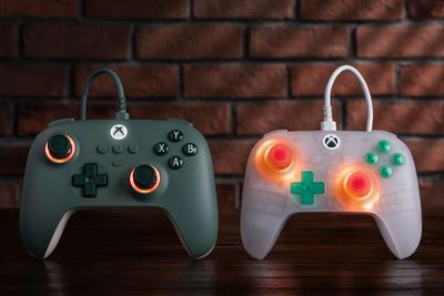 The 8BitDo Ultimate Mini controller next to the Ultimate C controller.