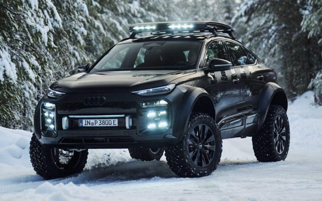 Audi’s lifted Q6 E-tron Off-Road concept is ready for winter driving