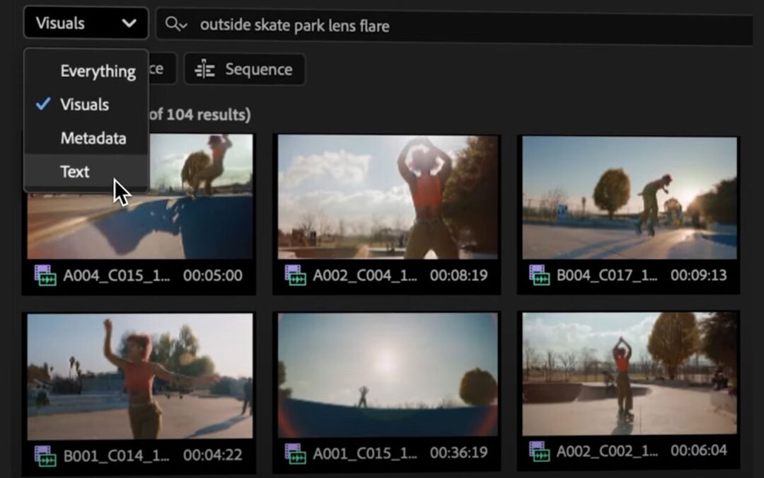 Adobe Premiere Pro now lets you find video clips by describing them