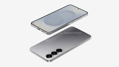 Renders showing the front and back of the rumored Samsung S25 Slim.