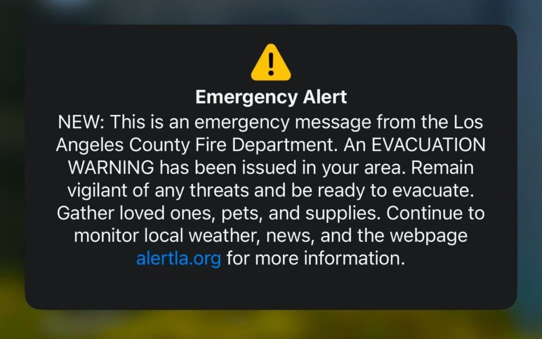 This wildfire evacuation alert accidentally went out to everyone in LA