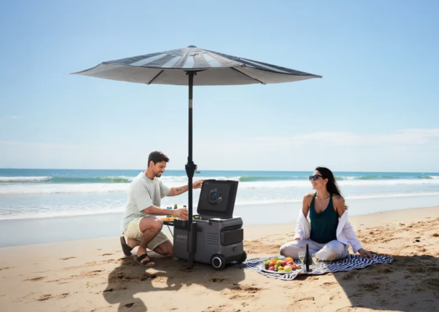 A solar umbrella.