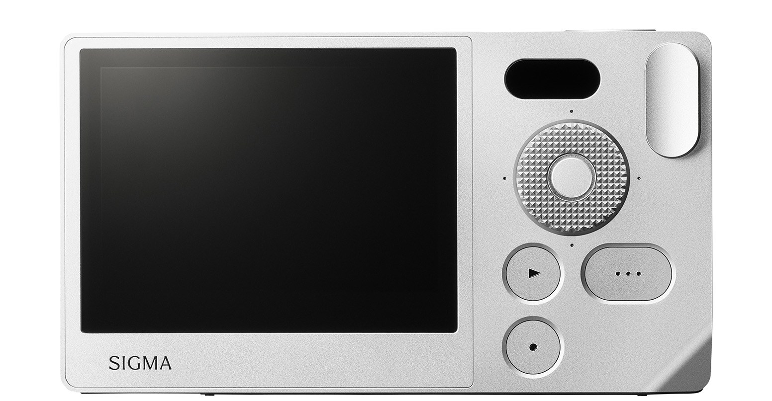 The back of the Sigma BF camera in silver.