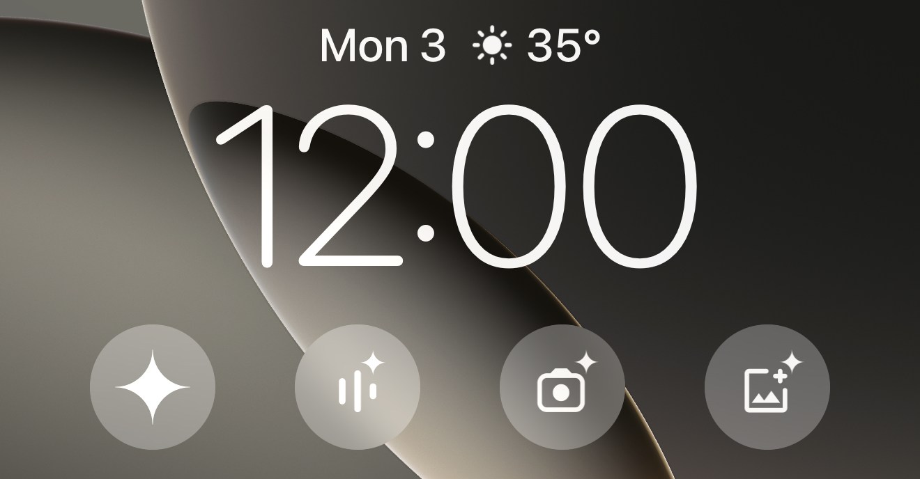 A screenshot of Google Gemini’s new widgets on an iPhone lockscreen.