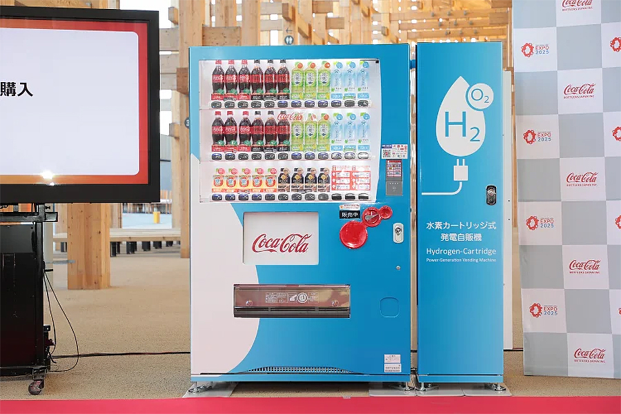 Coca-Cola’s new hydrogen-powered vending machine doesn’t need a power outlet