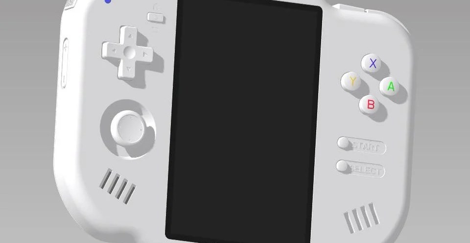 A render of the MagicX Zero 40 handheld against a gray background.