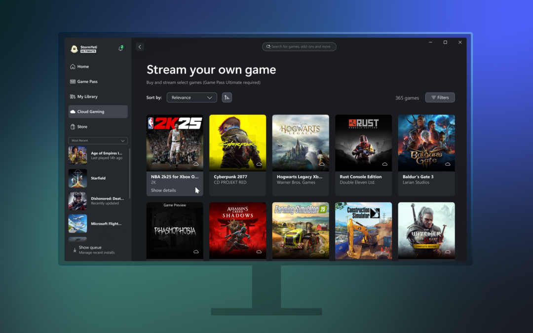 Xbox tests letting you stream your own games on PC