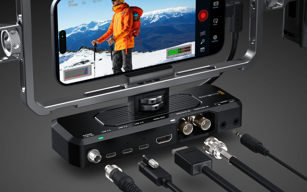 Blackmagic’s camera dock works with the new iPhone’s professional filmmaking features