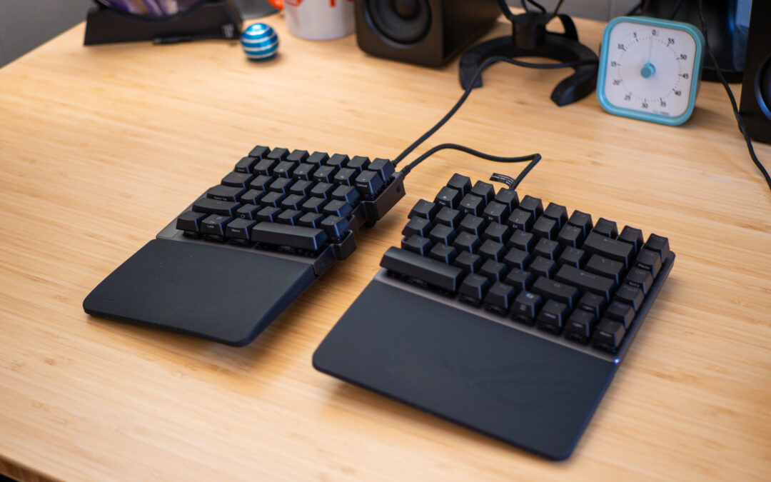 The Asus Falcata Hall effect split gaming keyboard is $140 off right now