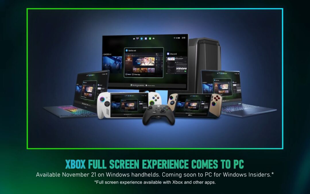 Windows handhelds are getting the new Xbox Full Screen Experience tomorrow