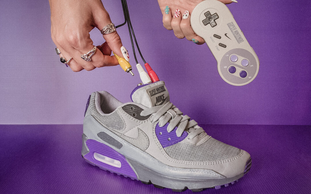 You can play classic Nintendo games on these custom SNES-inspired Nike sneakers