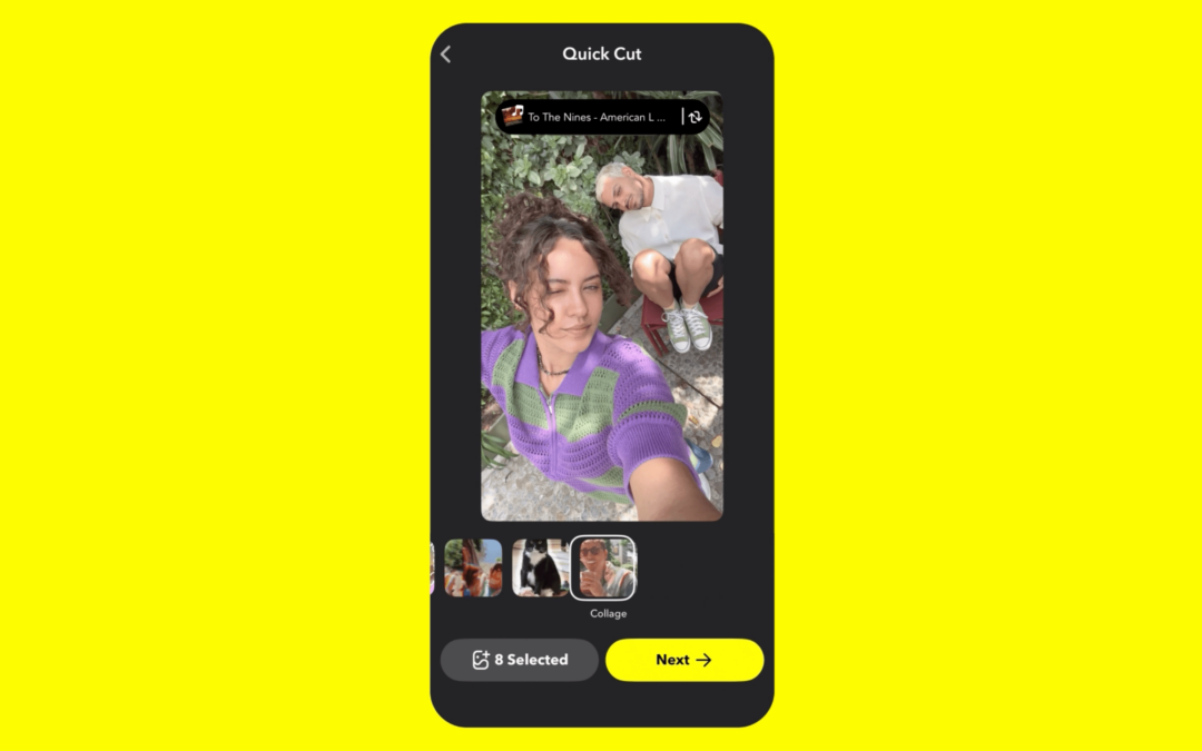 Snapchat’s new Quick Cut stitches a video together for you