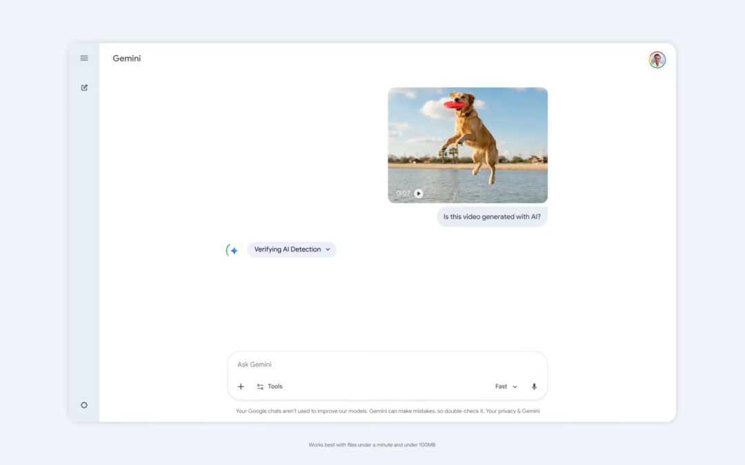 Google’s Gemini app can check videos to see if they were made with Google AI