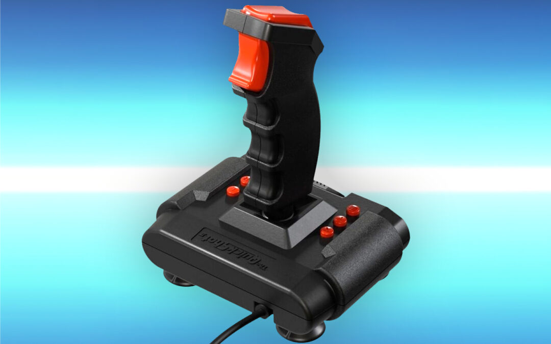 An iconic joystick from the Commodore 64 era is returning