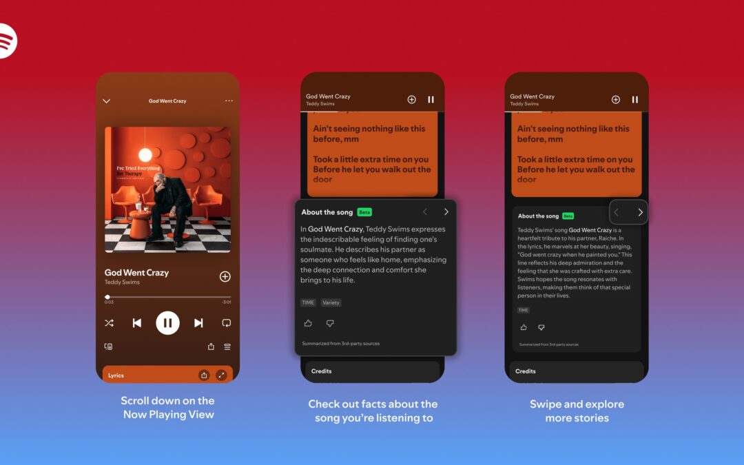 Spotify’s About the Song offers context and trivia about your favorite tracks
