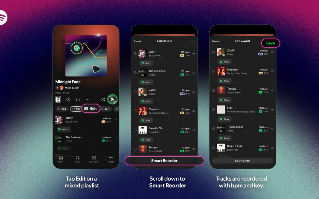 Spotify’s Smart Reorder treats your playlists like a DJ set