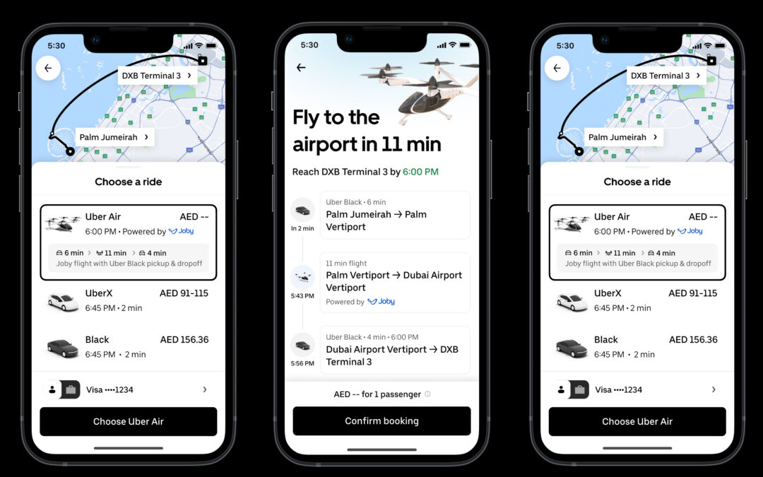Uber previews its Dubai air taxi service