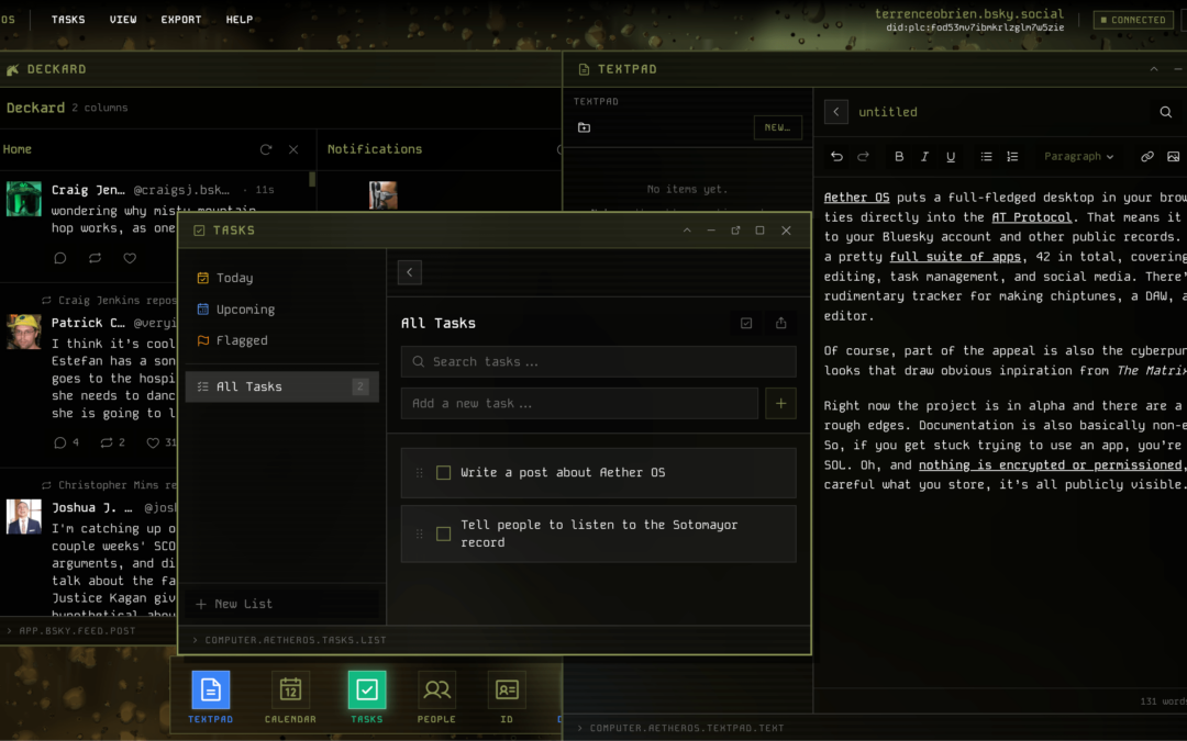Aether OS is computer in a browser built for the AT Protocol