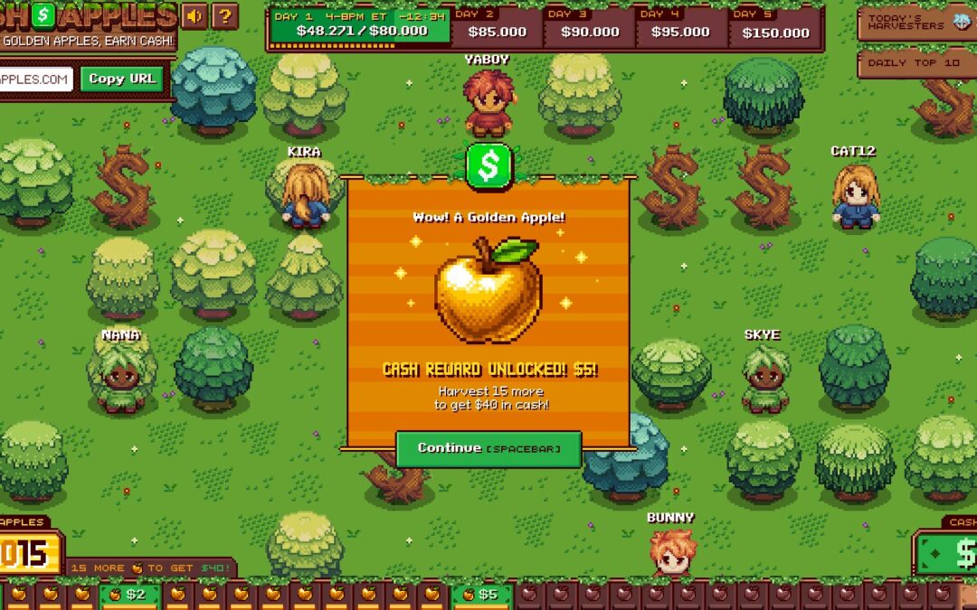 ‘Cash Apples’ is giving away $500,000 to people who click on trees in a web browser