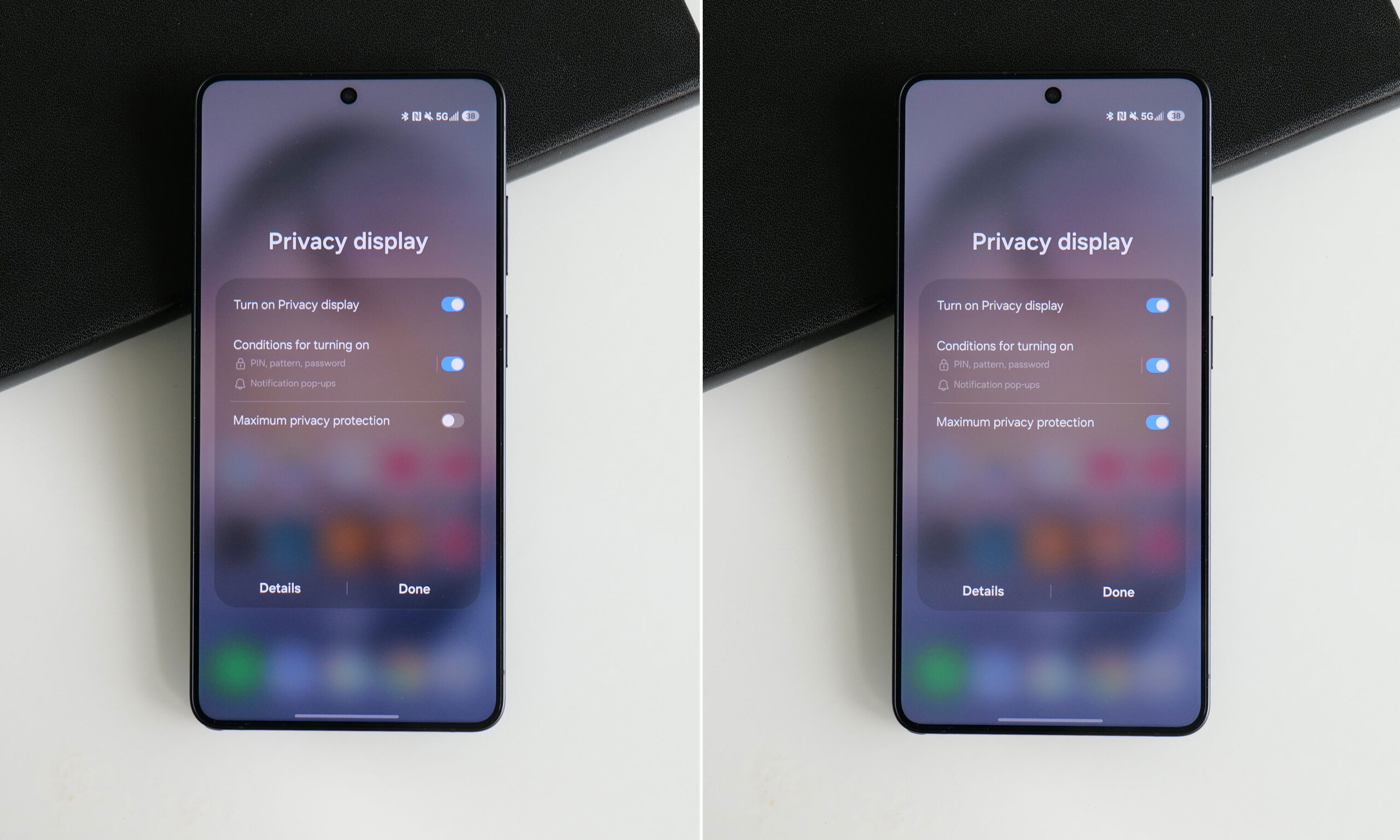 The effect is more pronounced in person, but in this side-by-side comparison, you can still see how Maximum Protection mode has an impact on the S26 Ultra's contrast and color saturation. 
