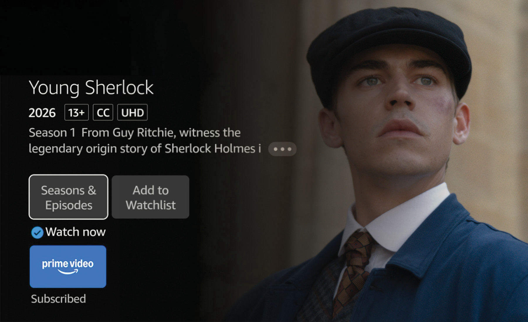 A screenshot showing how the Fire TV interface handles larger text for better readability.