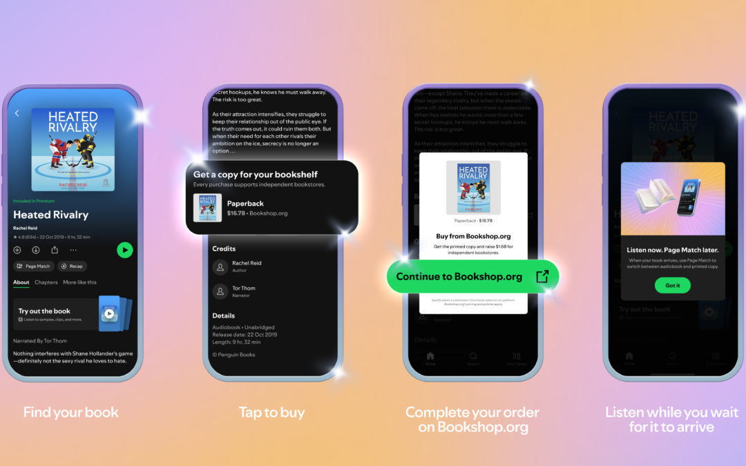 Spotify now sells printed books
