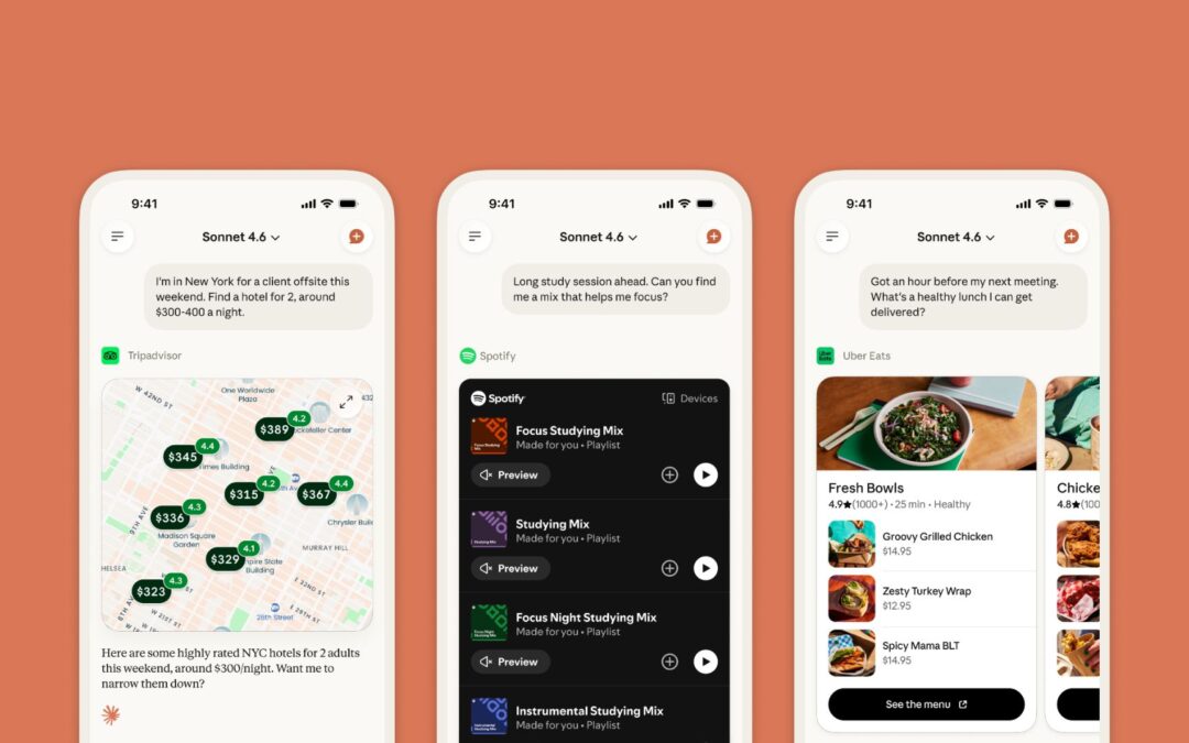 Claude is connecting directly to your personal apps like Spotify, Uber Eats, and TurboTax