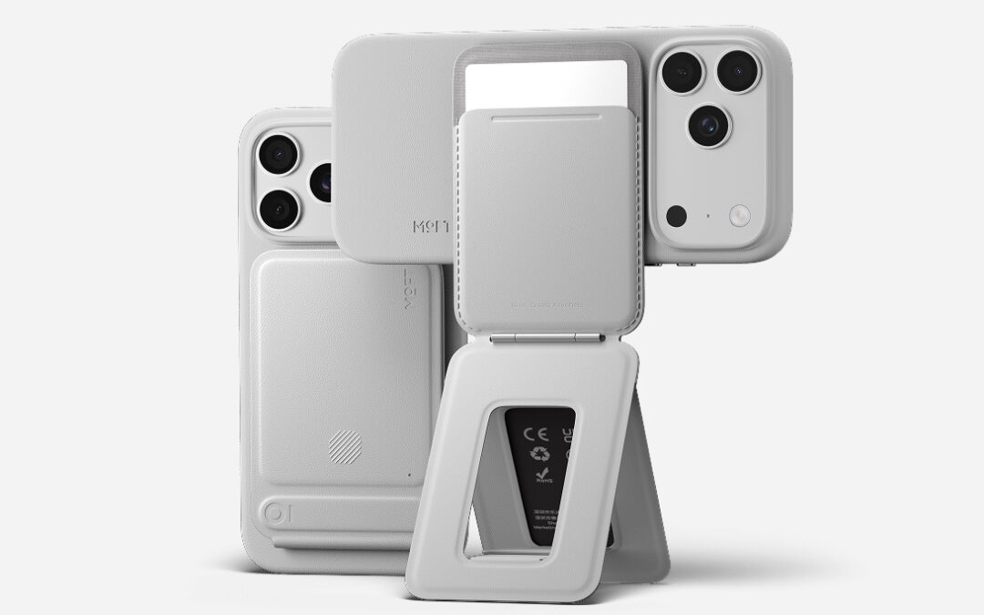 Moft adds a tracker and shutter button to its magnetic tripod wallet