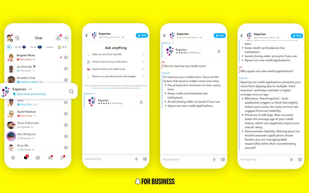 Snapchat is rolling out sponsored AI agents