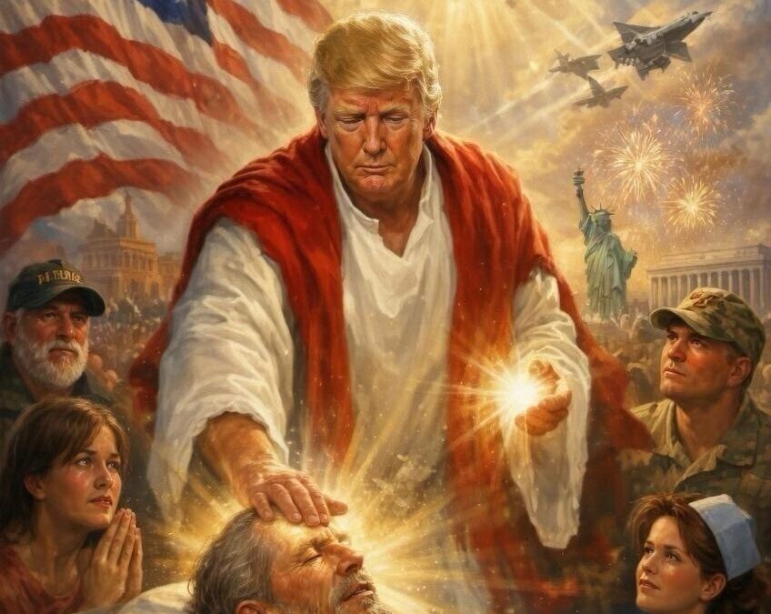 Trump’s posting even more AI-generated Trump-Jesus fan art