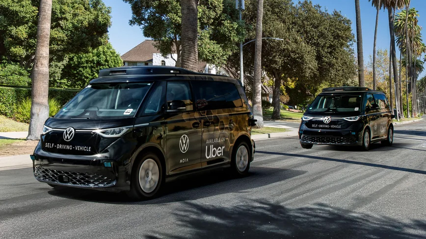 Uber begins testing its Volkswagen ID. Buzz robotaxi fleet in LA