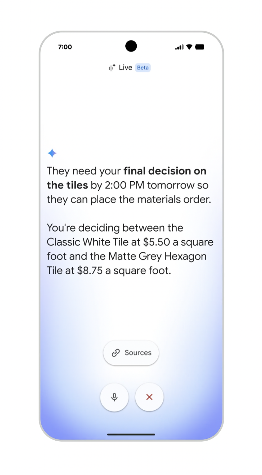 A screenshot of Gmail Live.