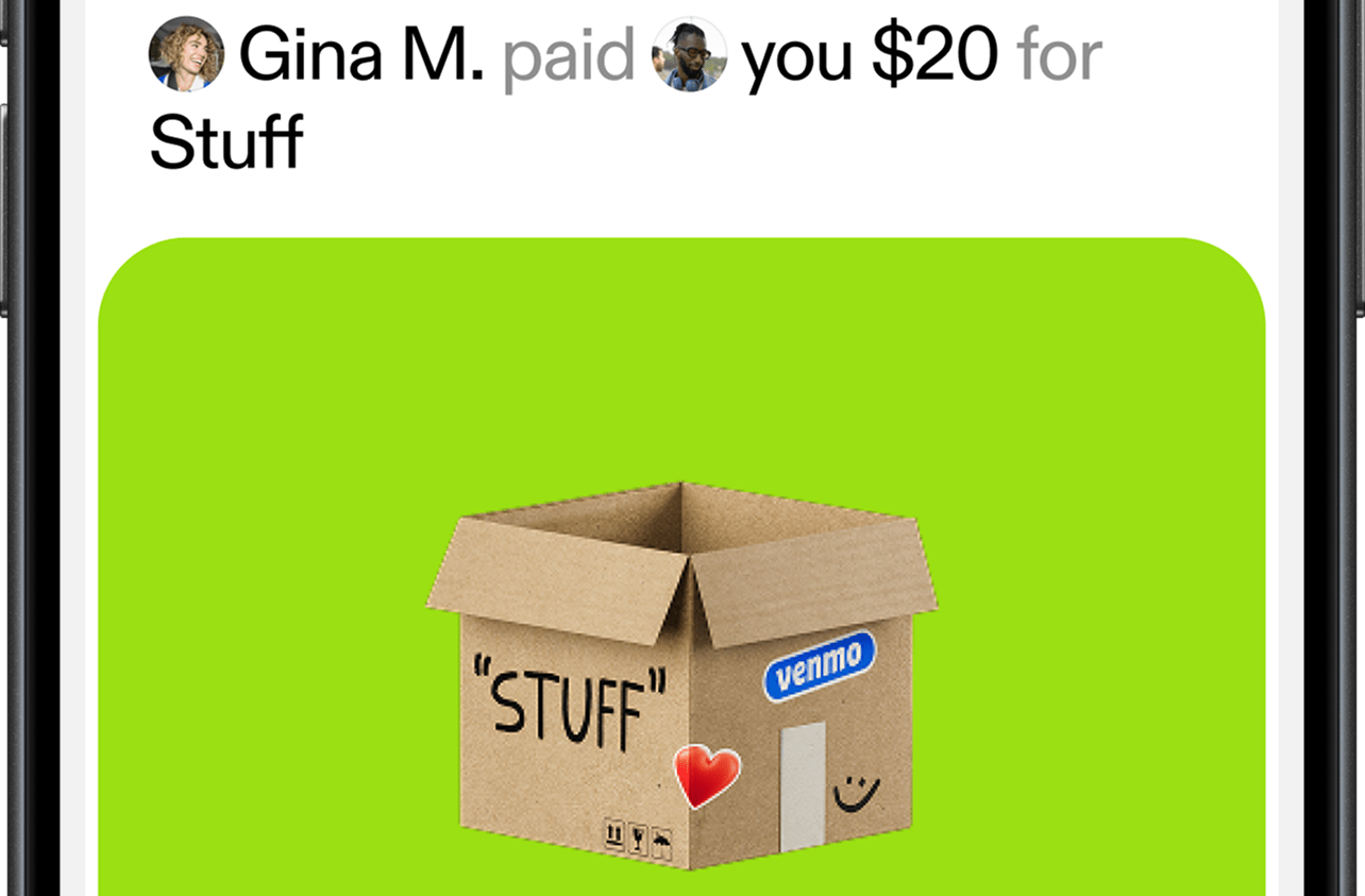 A screenshot of Venmo's redesigned feed.
