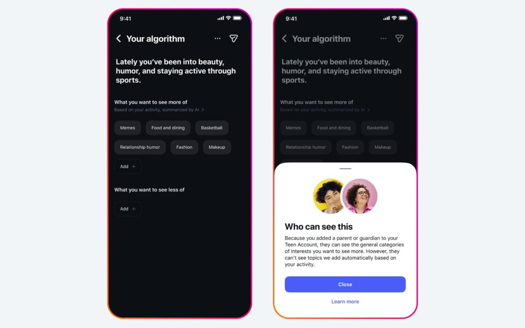 Meta will tell parents when their teens add new interests to their Instagram algorithm