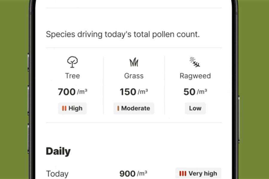 The Weather Channel app now predicts bad allergy days
