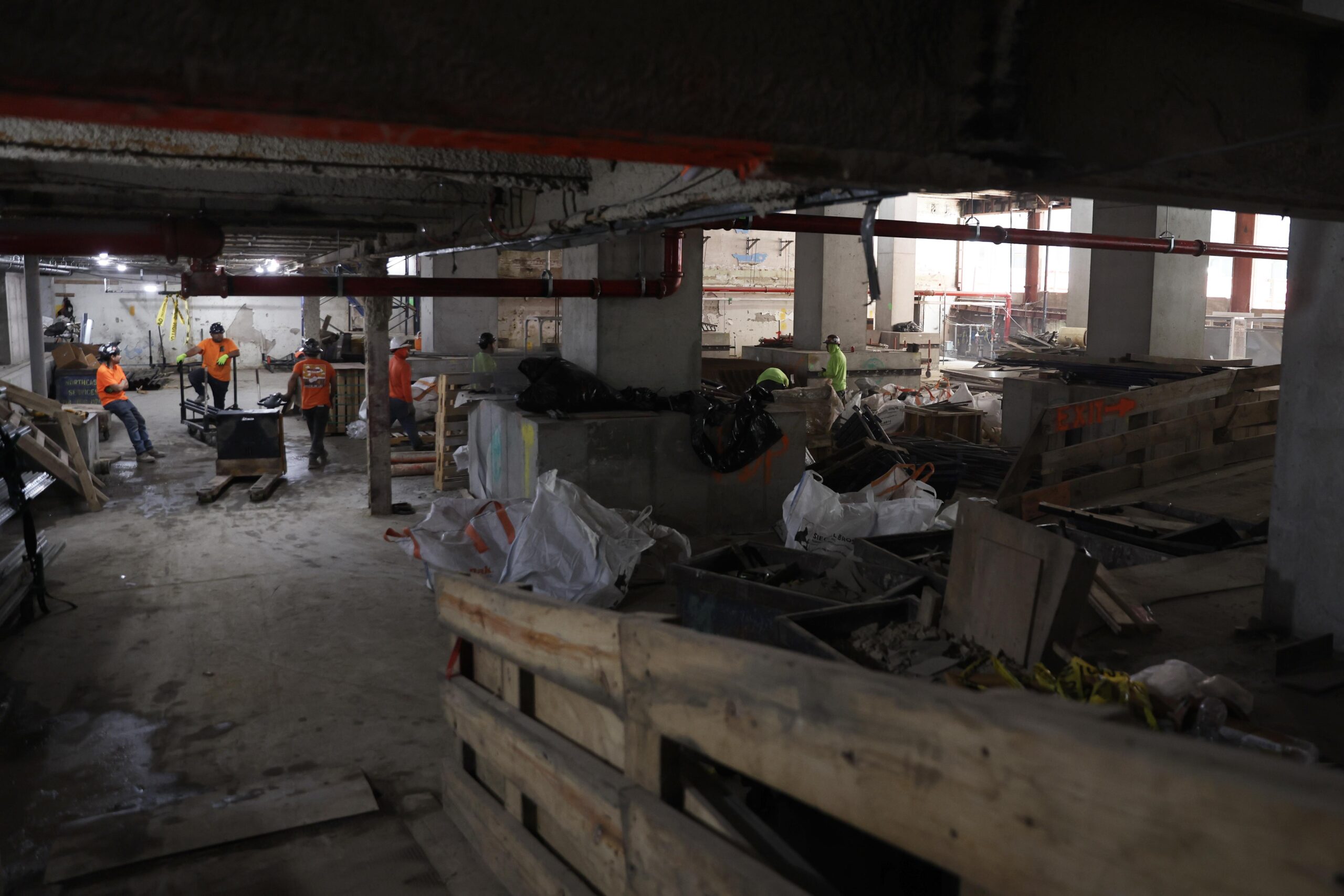 Workers in the former Pfizer Inc. headquarters during an office conversion to rental apartments in New York, US, on Wednesday, Aug. 13, 2025. Photographer: Heather Khalifa/Bloomberg via Getty Images Workers in the former Pfizer Inc. headquarters during an office conversion to rental apartments in New York, US, on Wednesday, Aug. 13, 2025. Photographer: Heather Khalifa/Bloomberg via Getty Images