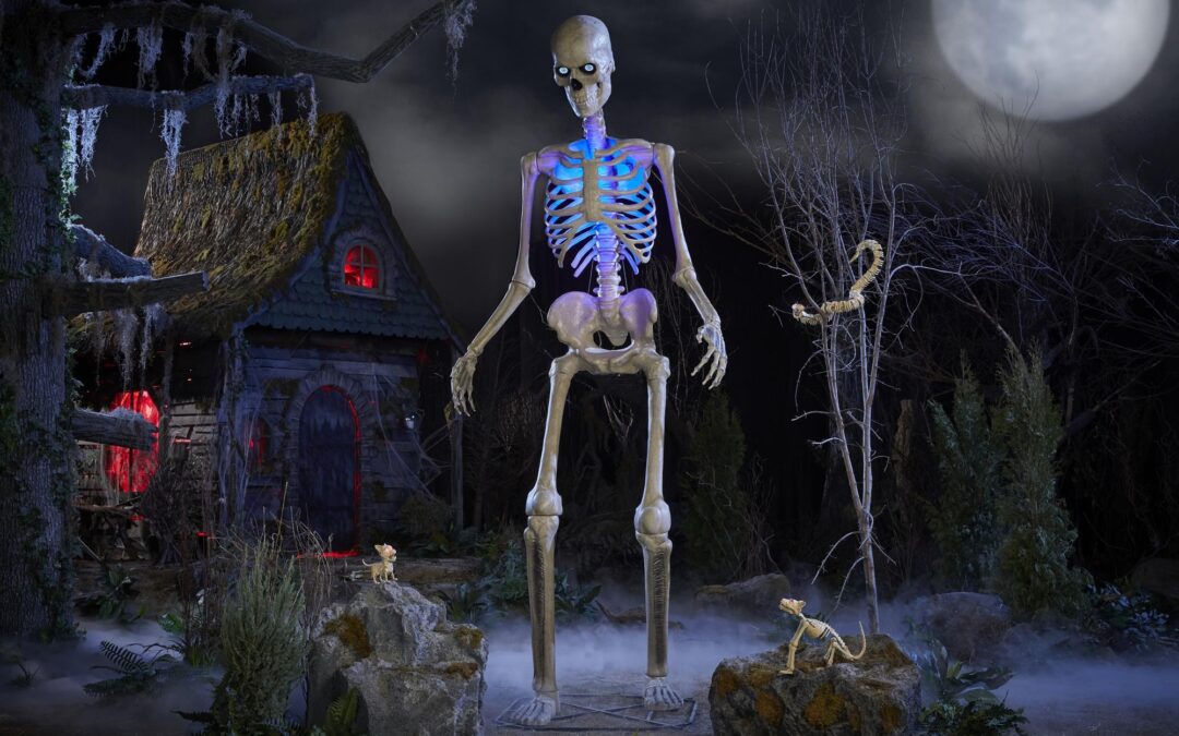 Home Depot’s 12-foot viral skeleton now talks