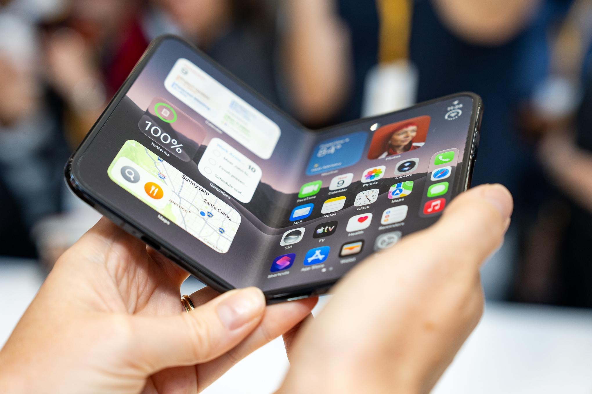 A photo of the iPhone Duo, unfolded.