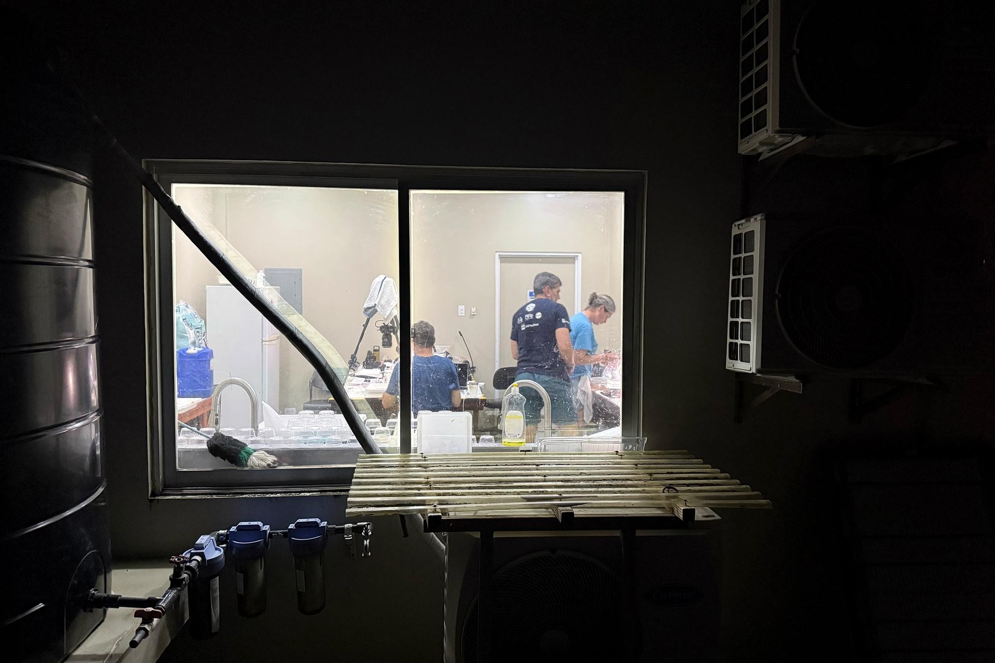 People working in a lab