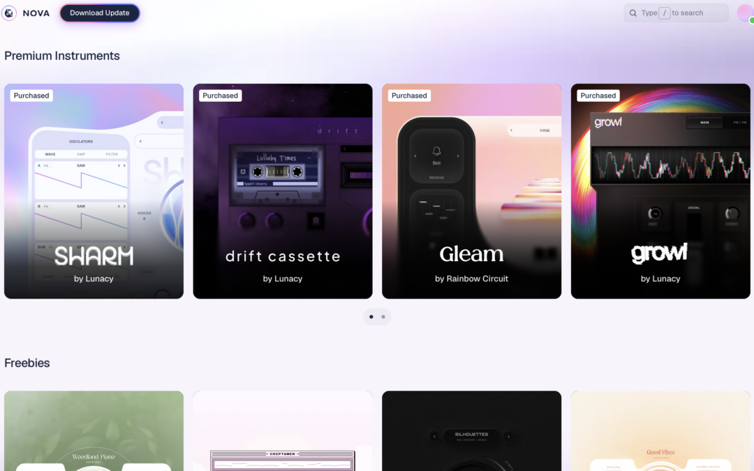Lunacy Audio Nova is a place to build and sell your own AI-powered music plugins