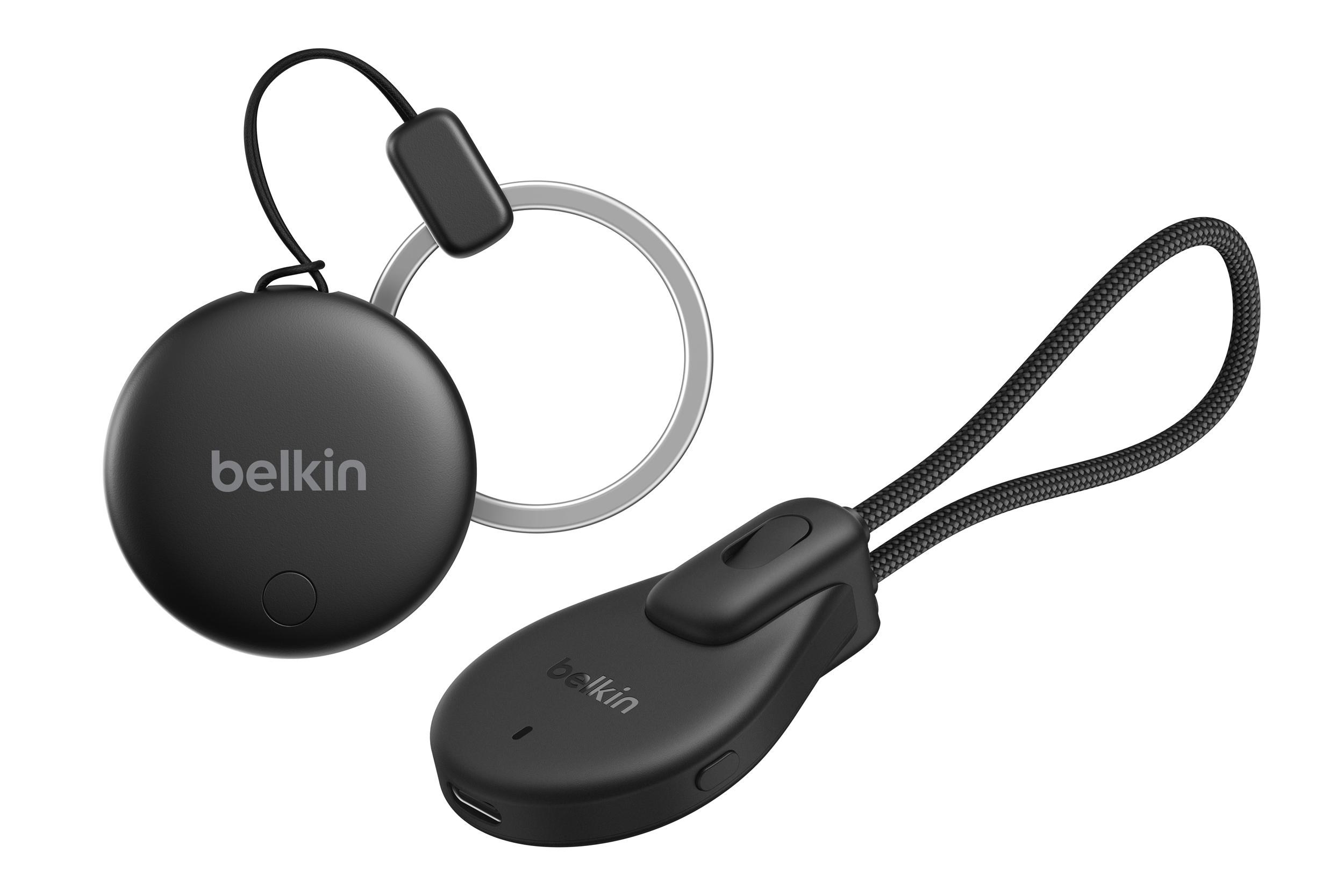 The Belkin SureFind Spot and SureFind Loop Cable Tag in black.