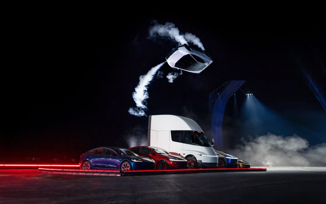 The incredible flying Tesla Roadster is just for show