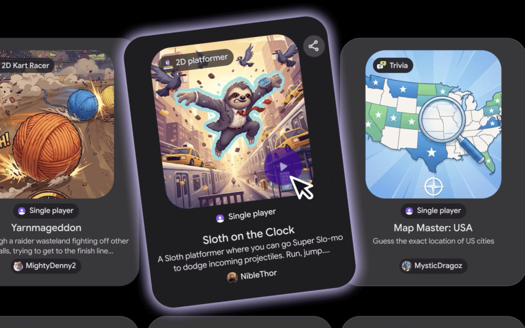 Google now lets you make games with AI